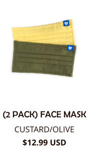 (2 PACK) FACE MASK CUSTARD/OLIVE $12.99 USD